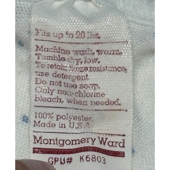 Evenflo 3-6m Montgomery Ward Tiny Tots Vintage Baby Clothes Bundle Blue White - Picture 8 of 13